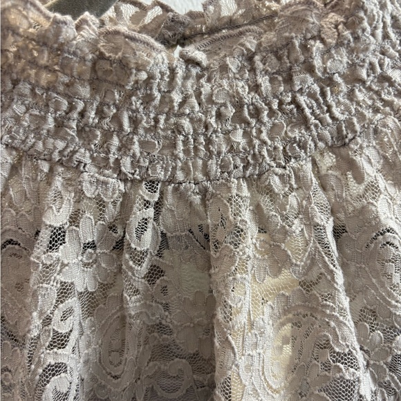 Adiva Gray Lace Top XS - Picture 2 of 6